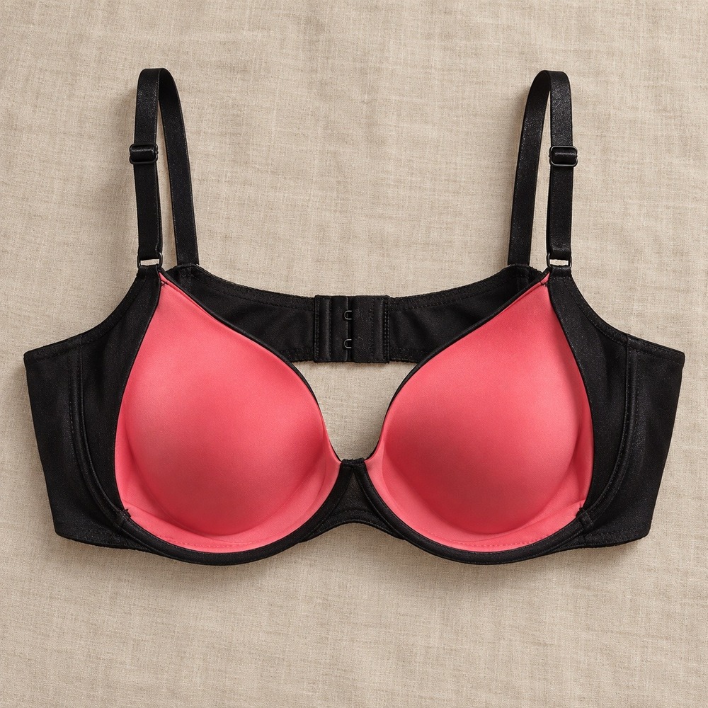 Avenue Body Underwire Bra Womens 42DDD Pink Black Lace Coquette Romantic Goth
